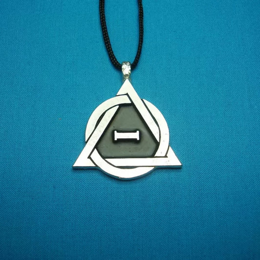 Collar con símbolo del orgullo de Therian de acero inoxidable, collares con colgante de Therian, regalos de joyería para hombres, papá, hijo, marido